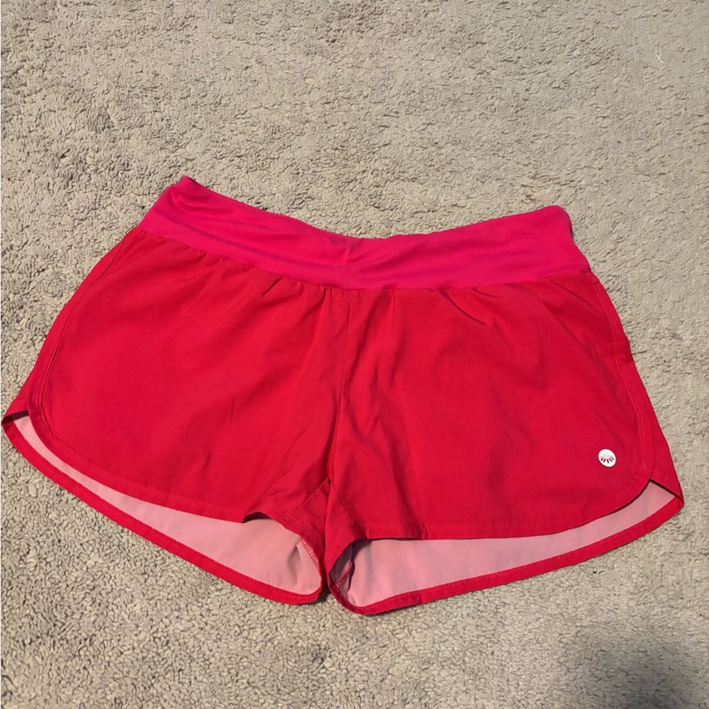 Senita Athletics Red and Pink Women's Athletic Shorts